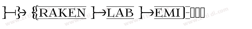 FR Kraken Slab SemiB字体转换